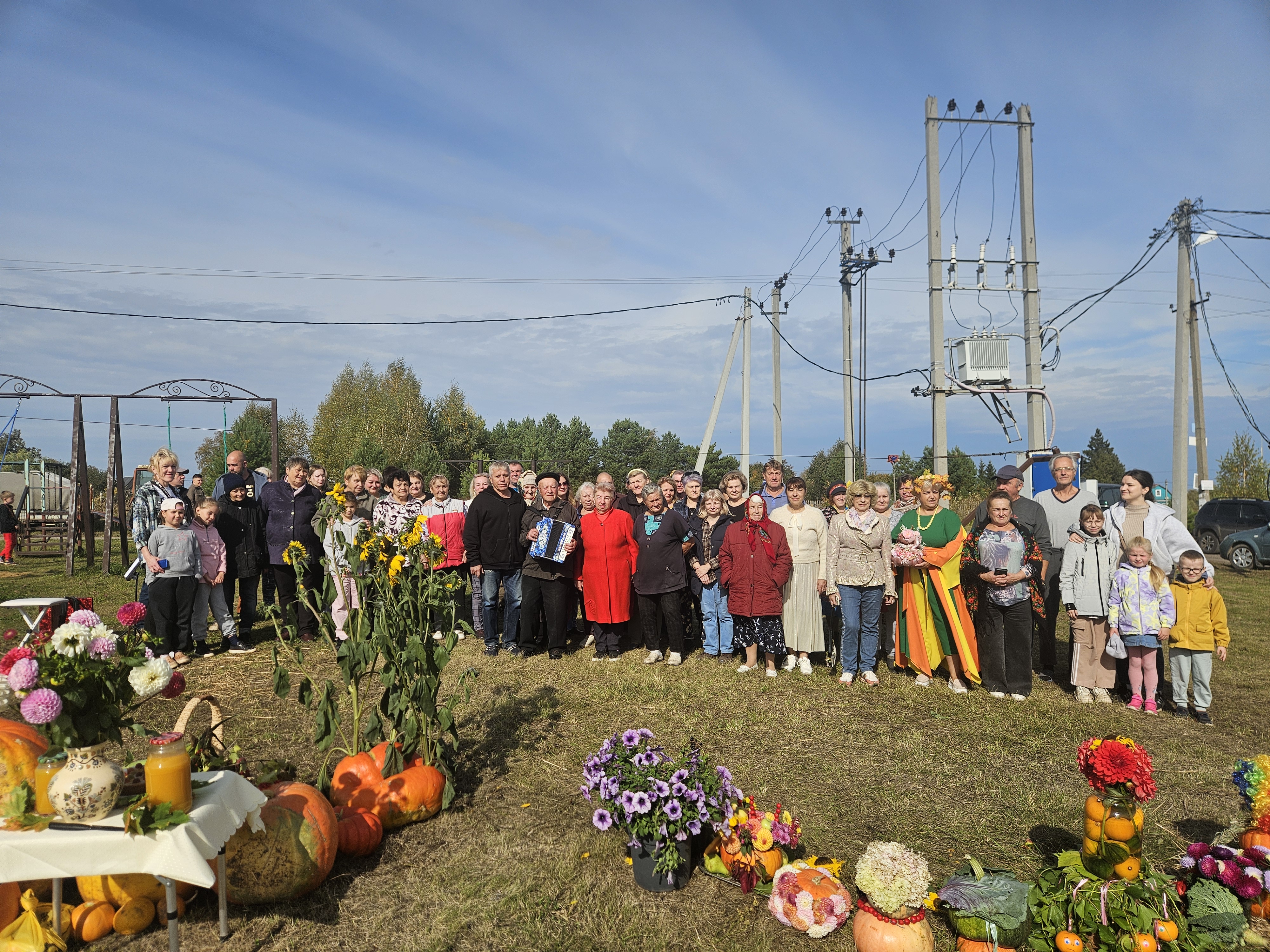 В селе проведён конкурс на самую большую тыкву.